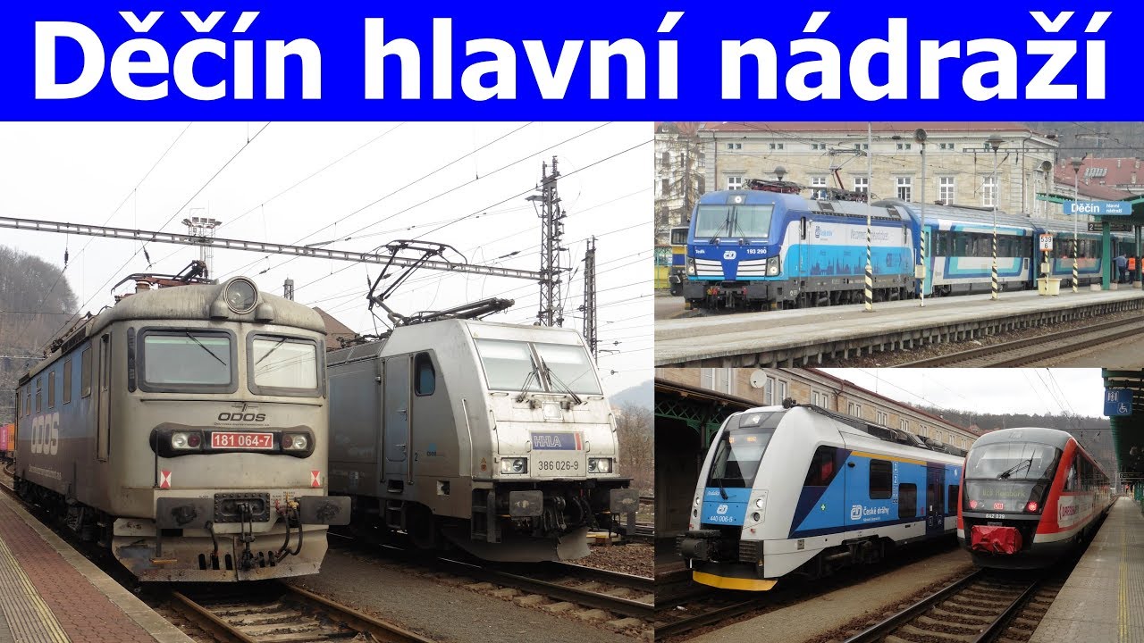 Vlaky - Děčín hlavní nádraží - 21.2.2019