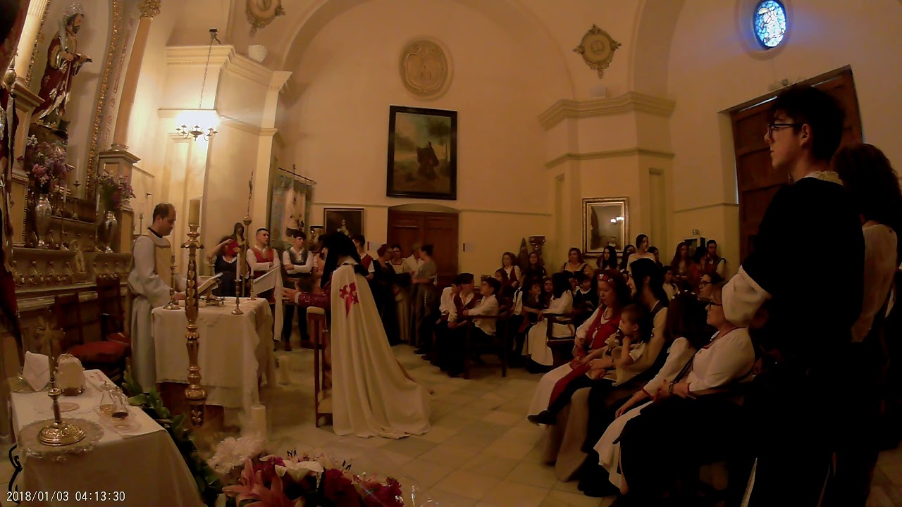 Recreación de la misa previa al acto de la Invasión. Ermita de San Bartolomé.