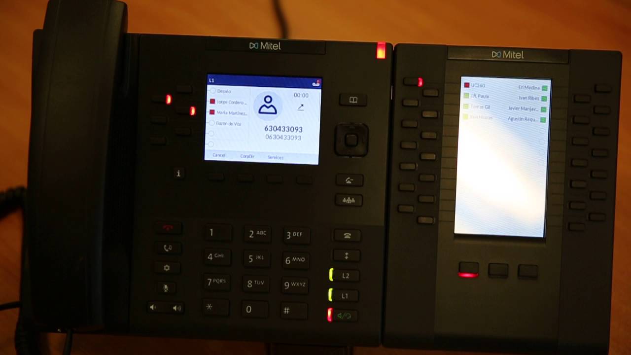 Funcionamiento terminal Mitel 6867i