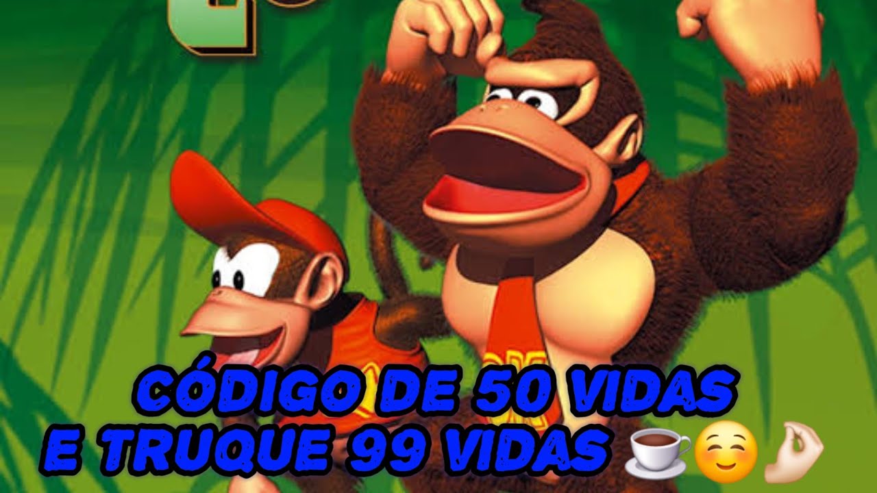 Iniciar com 50 vidas e truque 99 vidas, em Donkey Kong