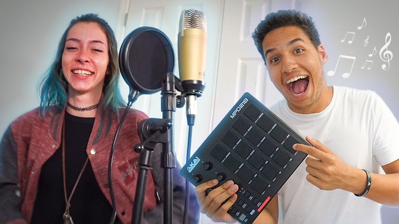 FIZEMOS UM BEAT USANDO SOMENTE A VOZ DELA! (FLOW KEY CHALLENGE)