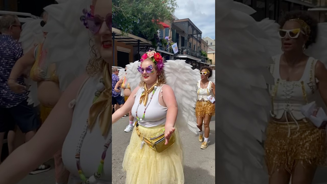 Nola Angels at Southern Decadence Parade 2024 in New Orleans! 52nd Annual.  #pride #lgbtq  #shorts