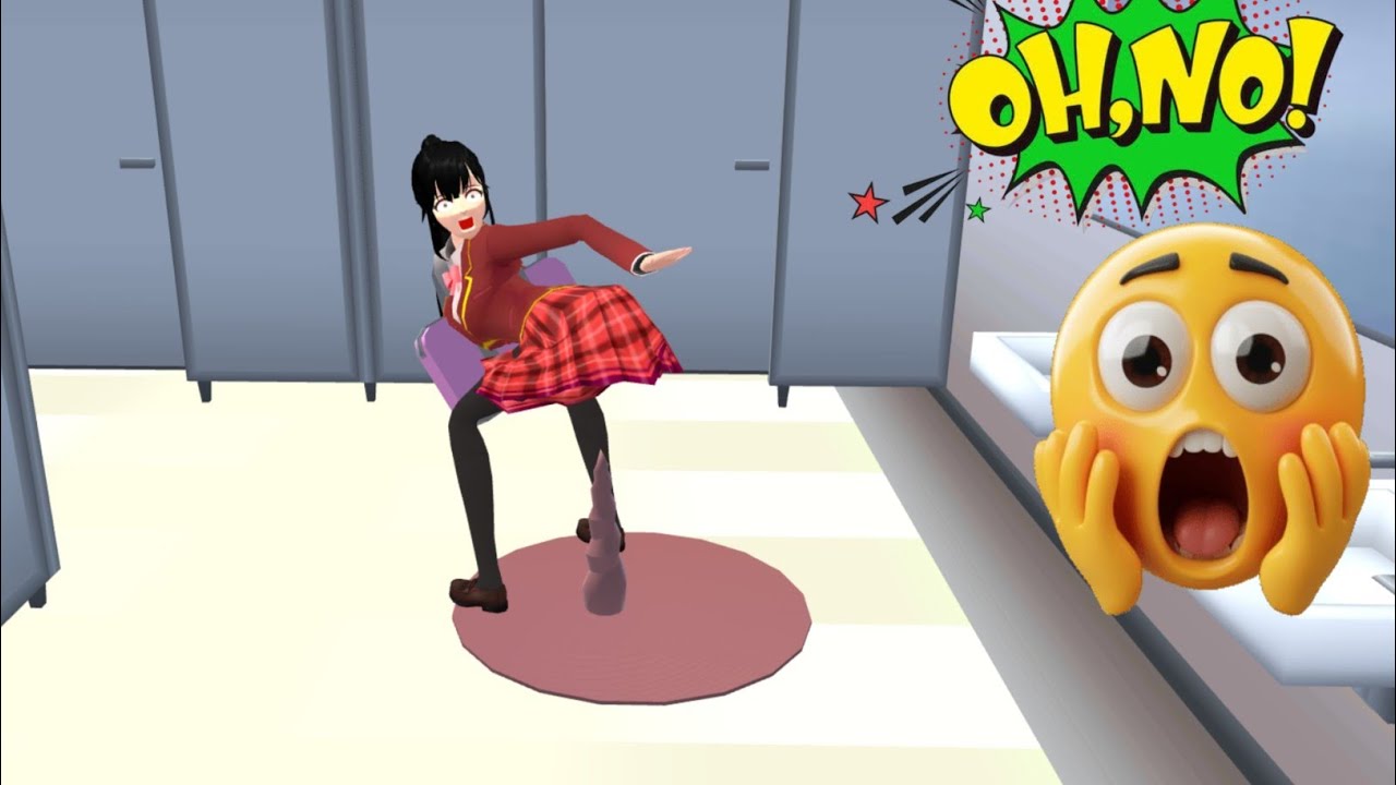 RINA MENCRET GAK TAHAN EEK BANYAK DI TOILET 😱🤣 | SAKURA SCHOOL SIMULATOR