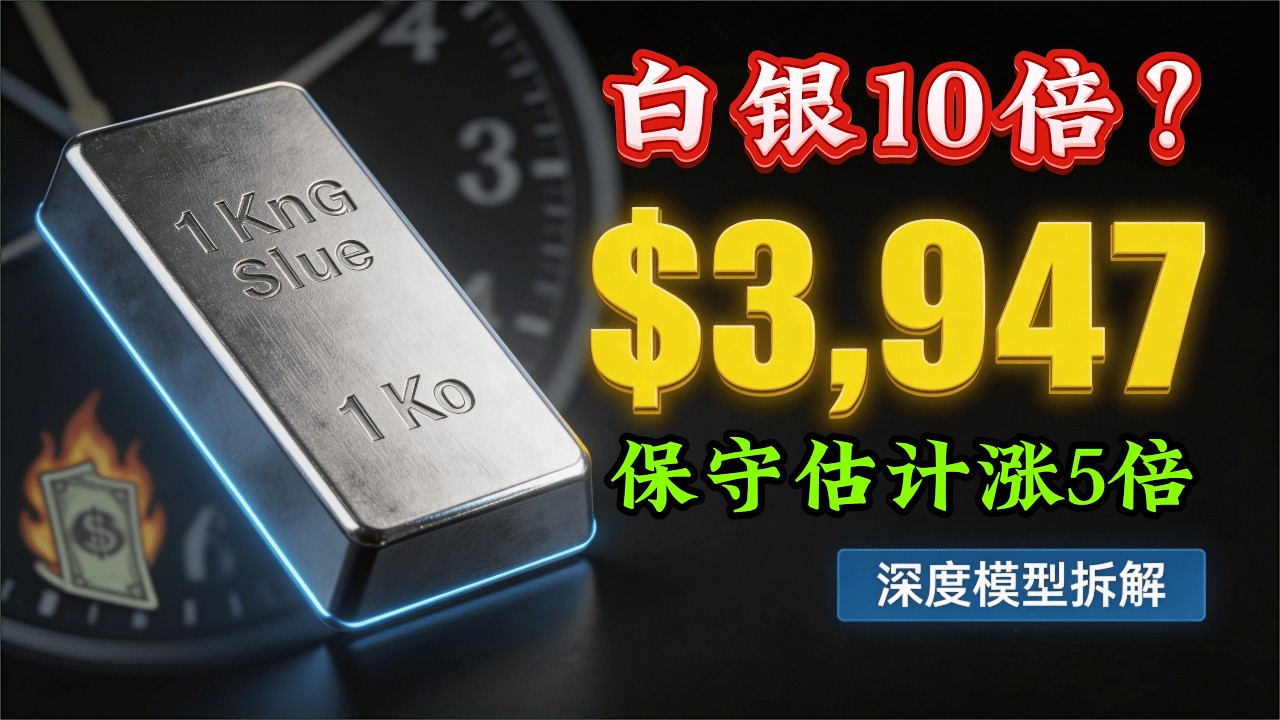 白银3947美元是疯了吗？拆解神级预测背后的数学，保守估计竟然也能涨5倍！#白银 #黄金 #美债危机#白银价格预测 #理财 #财经观察 #1973历史重演 #贵金属