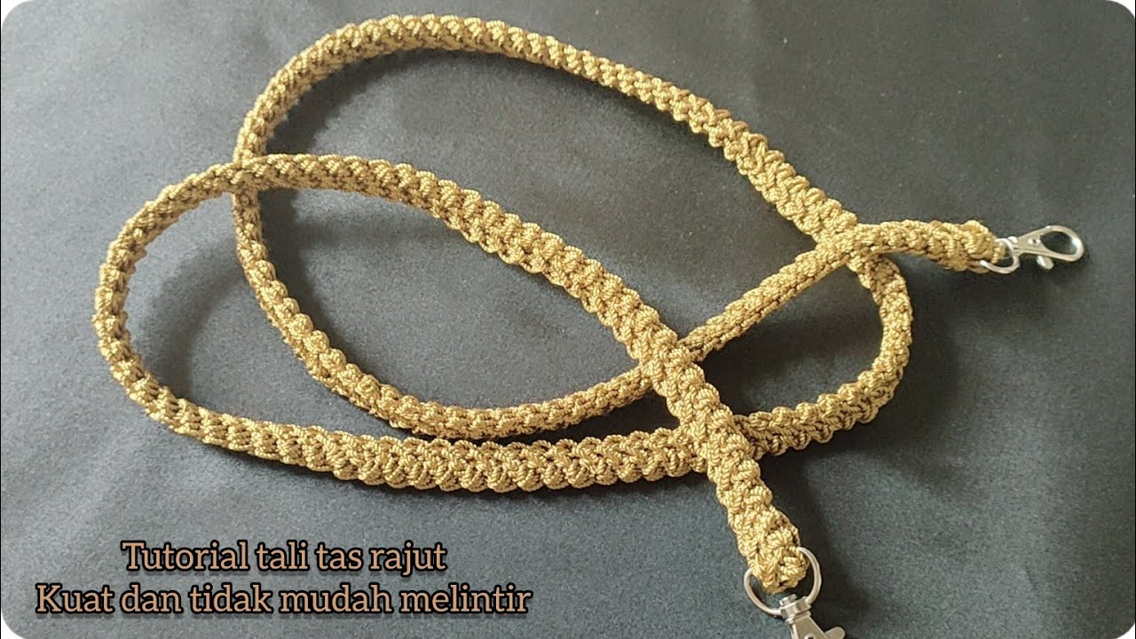 Bag rope crochet // tutorial cara membuat tali tas rajut yang kuat dan tidak mudah melintir