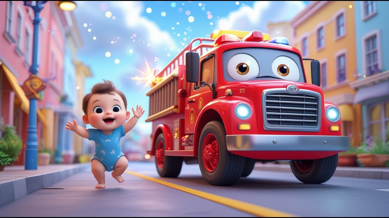 The Brave Fire Truck Ride 🚒🔥 | Learn Vehicles & Safety for Kids | Fun Preschool Learning