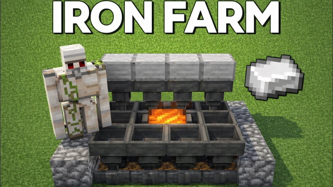 Minecraft Iron Farm in 3 Minutes 😱 | Easy & Survival Friendly|#Minecraft #IronFarm #MinecraftBuild