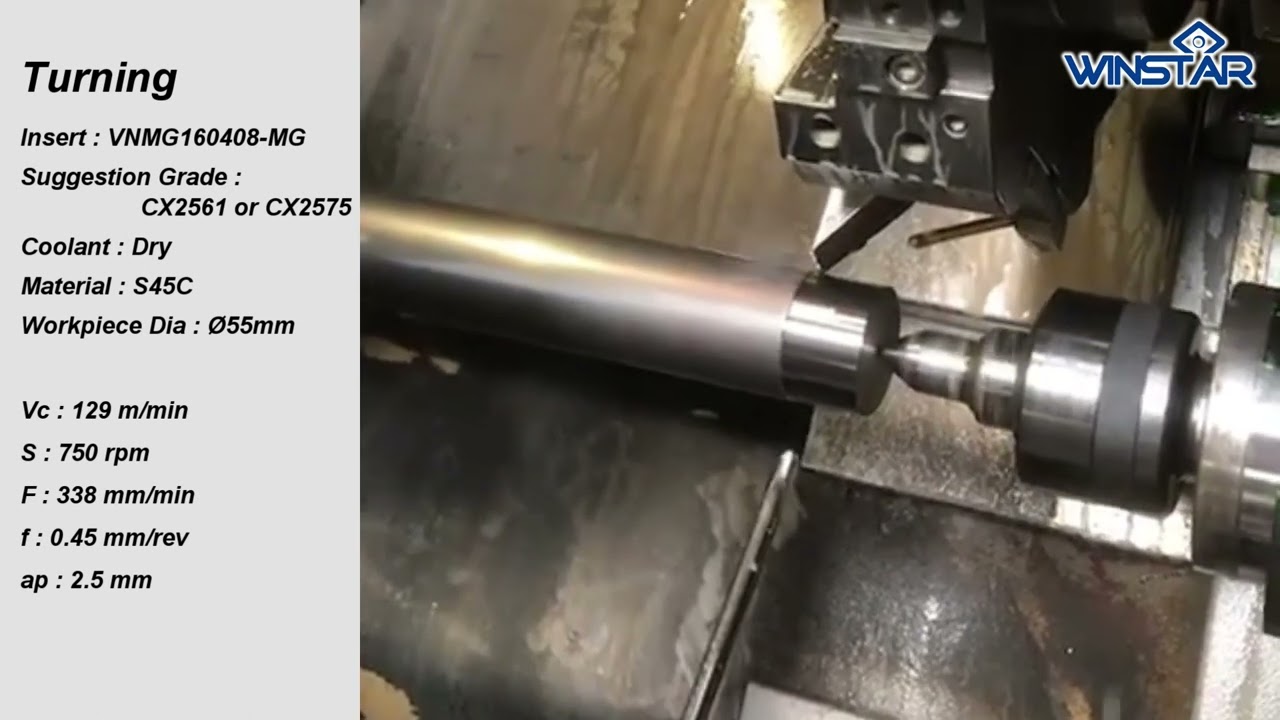 Turning - VNMG160408 Insert | Winstar Cutting Tools | 萬事達捨棄式車刀