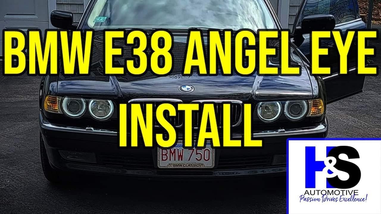 BMW E38 angel eyes install