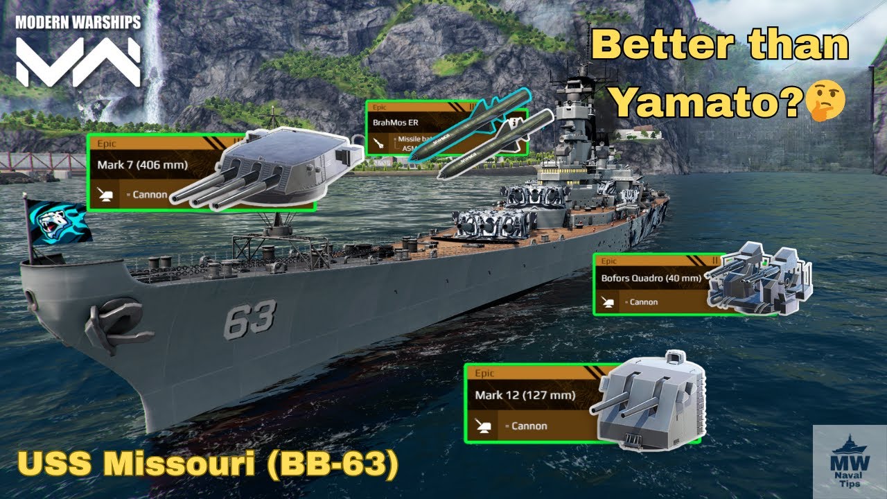 USS Missouri Gameplay — Massive Damage, Crazy Clutch Moments 🤯| Modern Warships