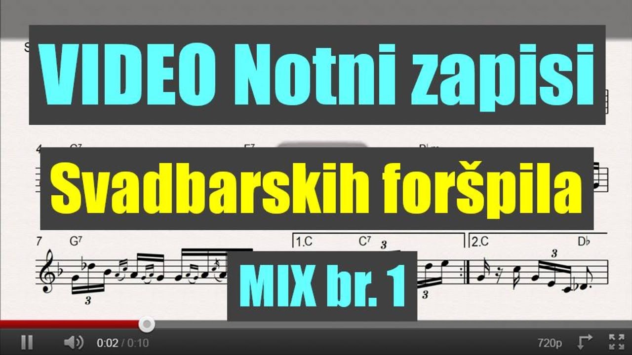 Notni zapisi Svadbarskih Forspila Mix br  1
