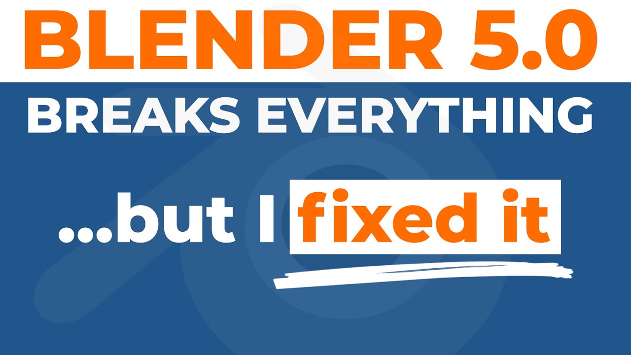 Blender 5.0 Issue SOLVED in Minutes!
