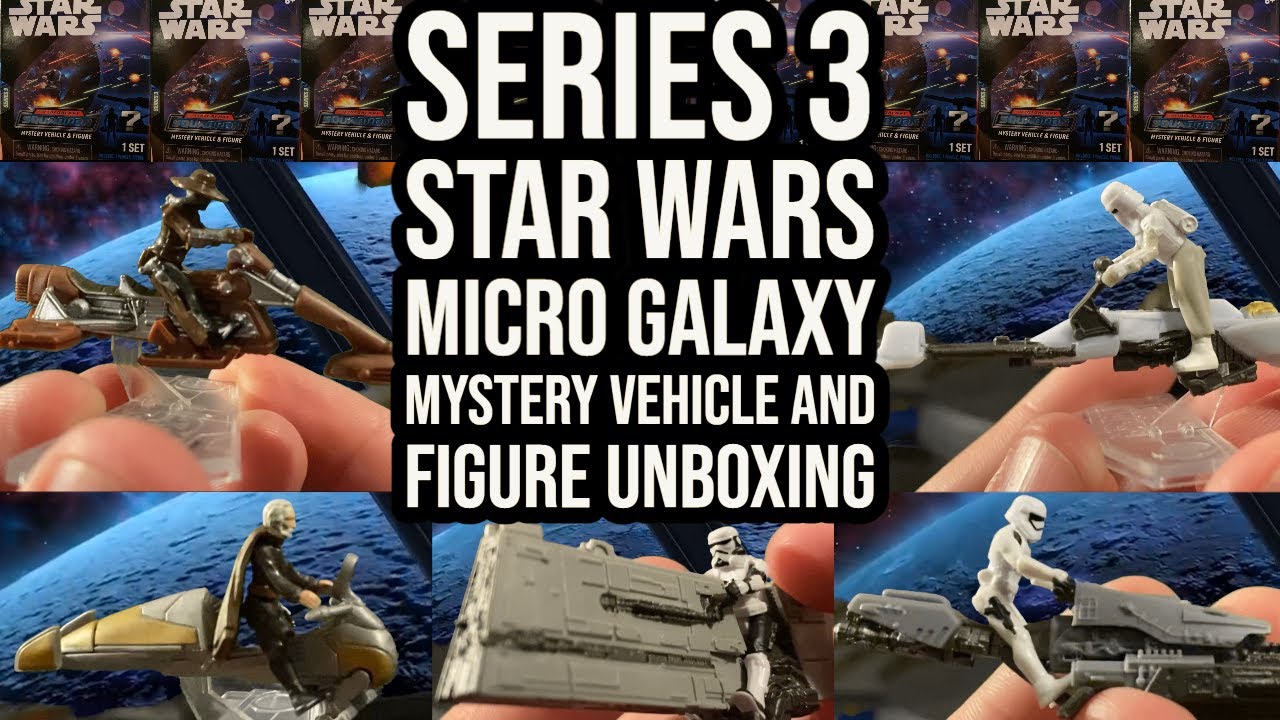 Star Wars Micro Galaxy Squadron Series 3 Mystery Vehicles and Figures Unboxing