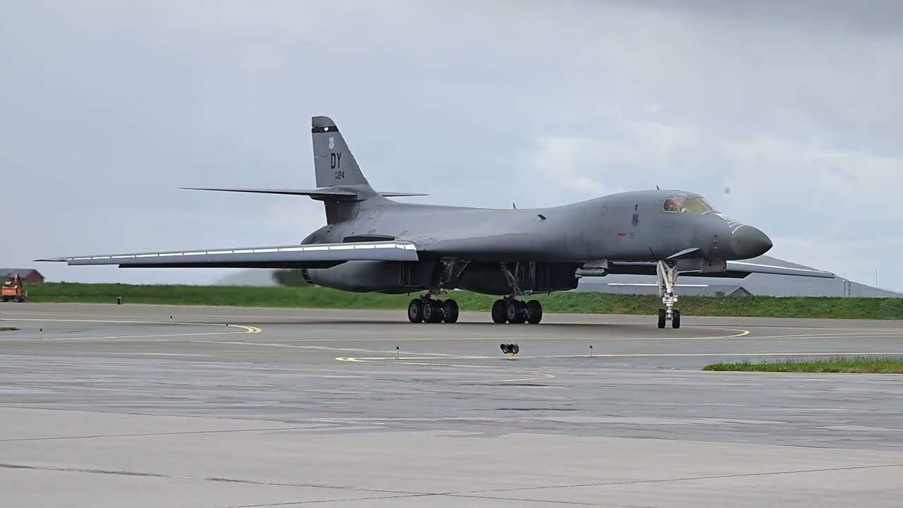 U.S. Air Force B-1B Lancer Bombers deployed to &Oslash;rland Air Base, Norway