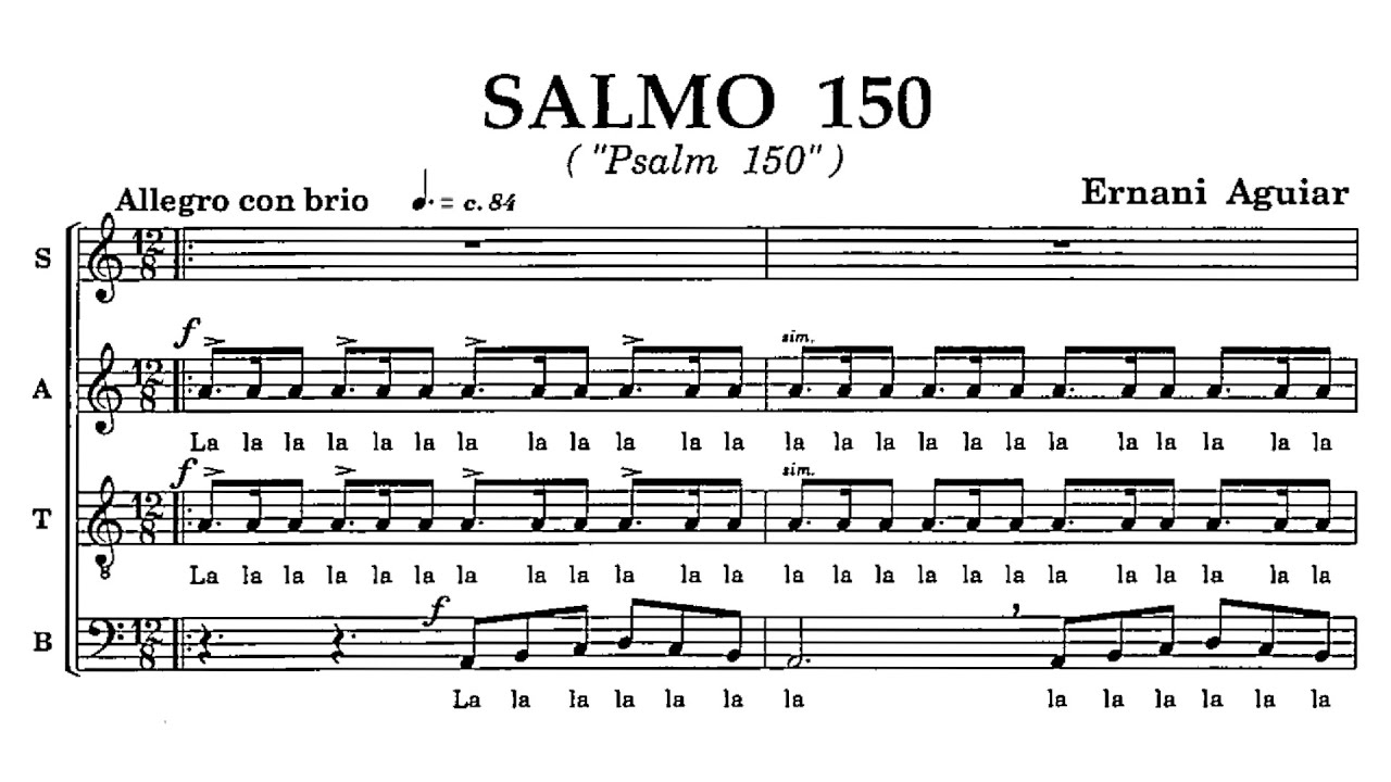 [Score] Ernani Aguiar - Salmo 150 (1975) for choir a cappella