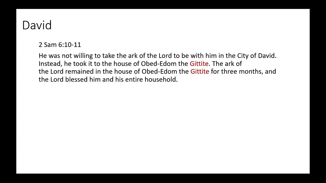 Richmond Chapel Sunday School - The Philistines – Why Were They Never Destroyed? - 2.1.2026