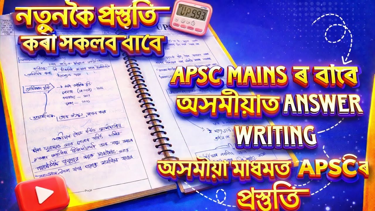 APSC CCE ৰ বাবে অসমীয়াত Answer Writing practice📝 কিমান সময়ৰ প্ৰয়োজন॥⌛️