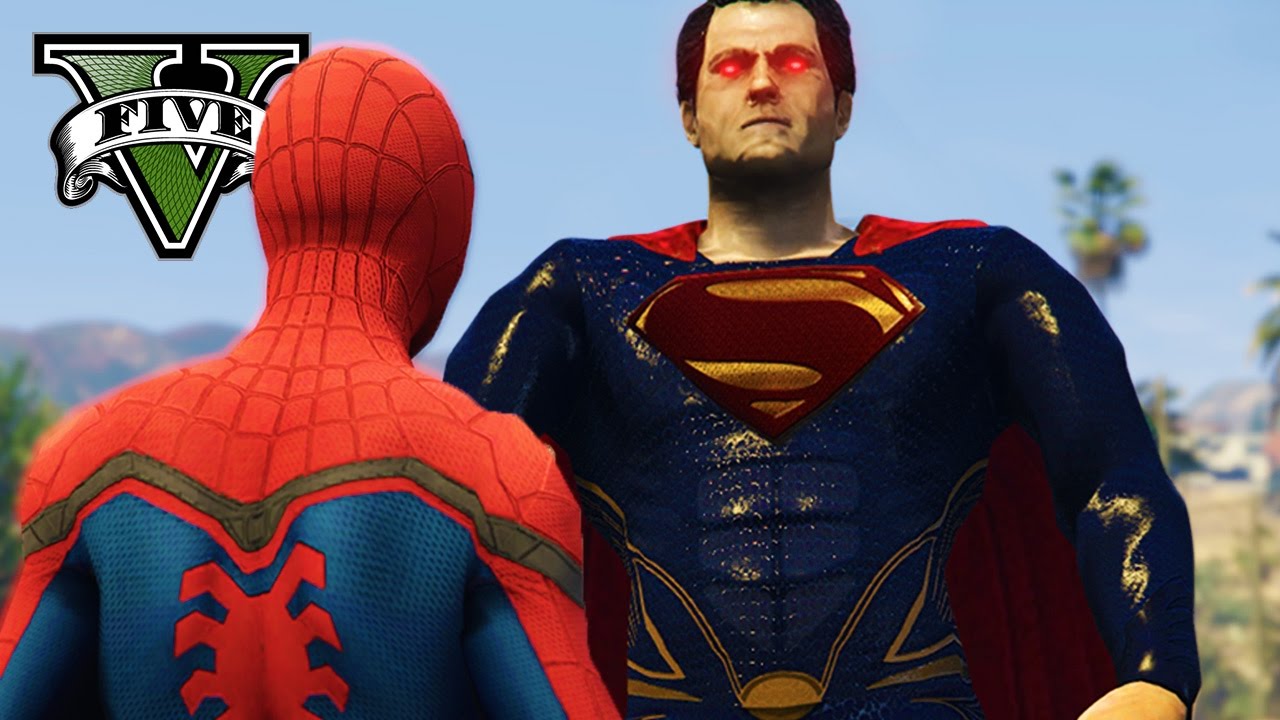 Ultimate SPIDERMAN vs SUPERMAN | GTA 5 Modded Fun (Epic Death Battles)