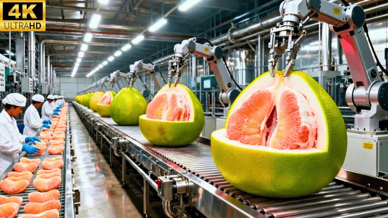 From Fresh Pomelo to Delicious Bottled Juice Inside the Hidden Process (Full Tour)