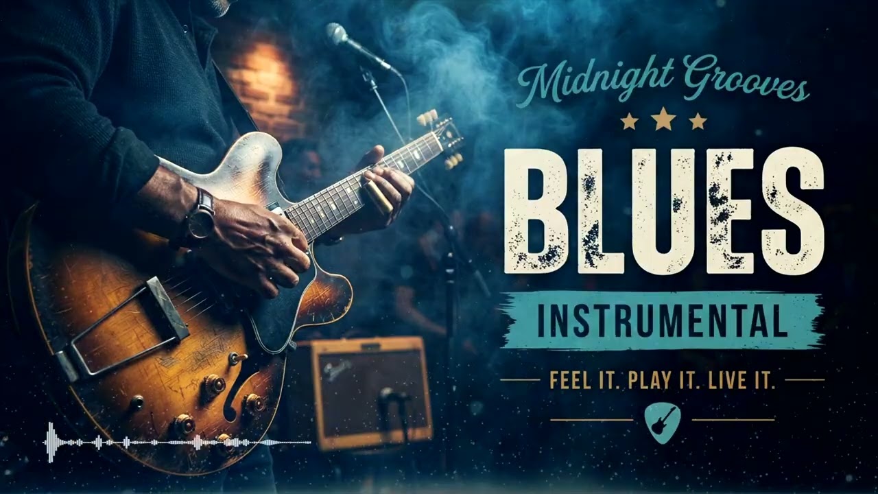 Blues Guitar in the Midnight Shadows Warm Tones, Deep Soul & Emotional Atmosphere