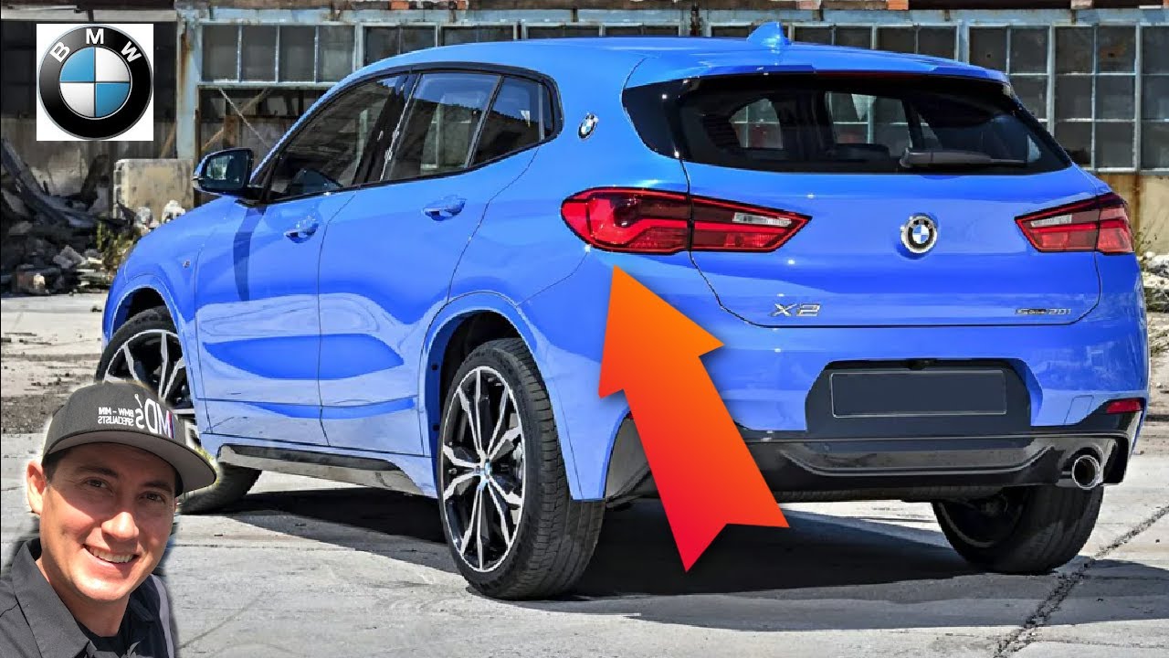 BMW X2 — проверка и ремонт лампочек заднего фонаря
