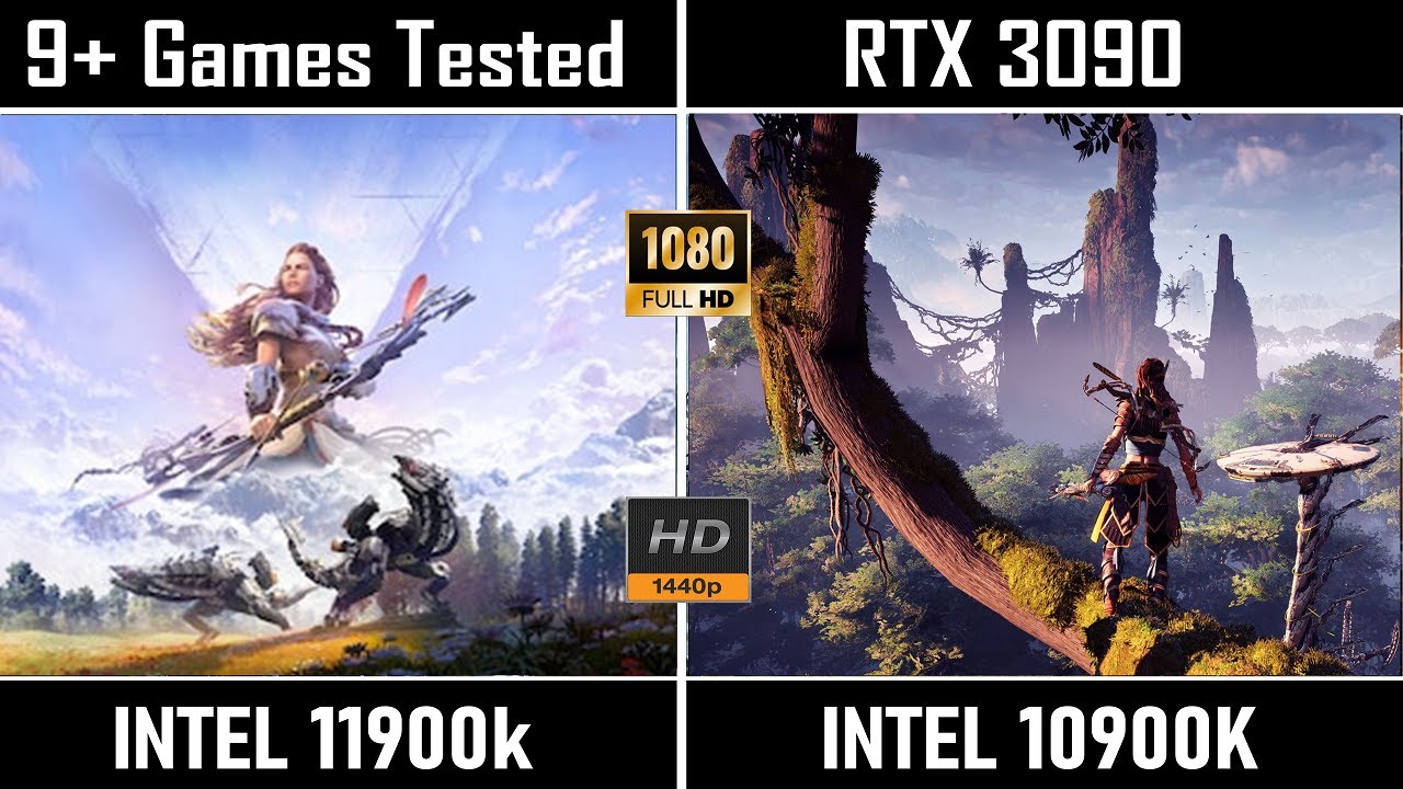 Intel i9 11900k vs 10900k Benchmark RTX 3090 11+ games tested
