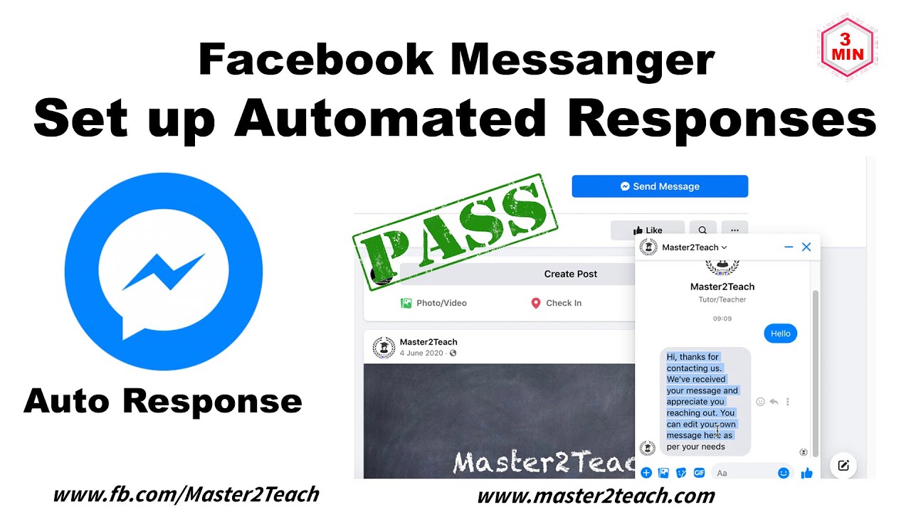 Настройка автоматических ответов в Facebook Messenger &mdash; Auto Response