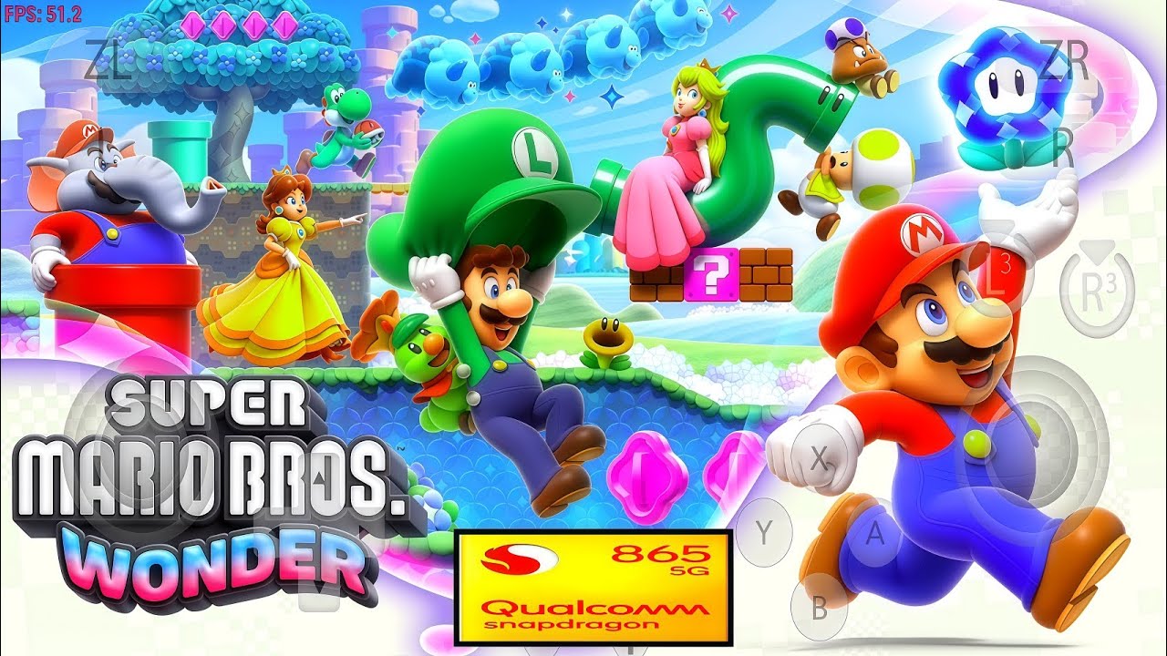 Super Mario Bros . Wonder gameplay on mobile Super mario bros. wonder walkthrough on switch emulator