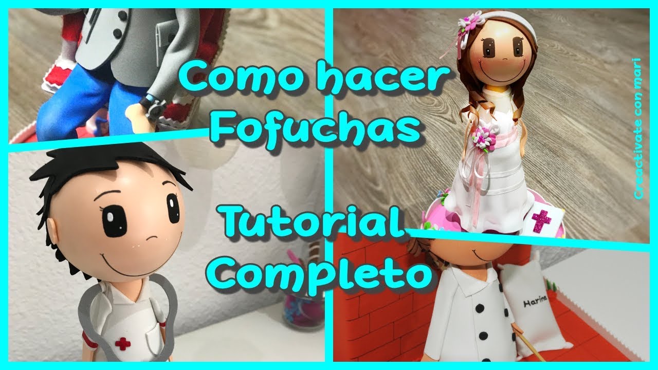 Diy FOFUCHAS de goma eva tutorial completo!!