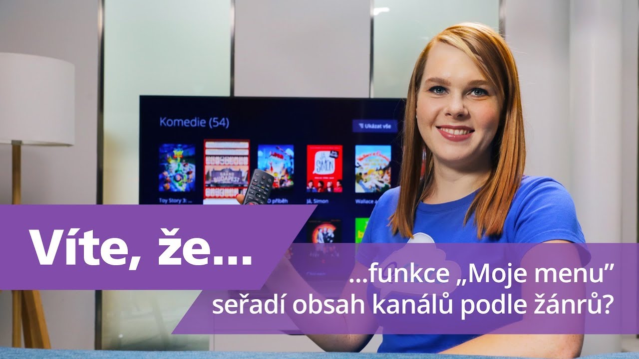 Jak seřadit kanály s pomocí funkce Moje Menu