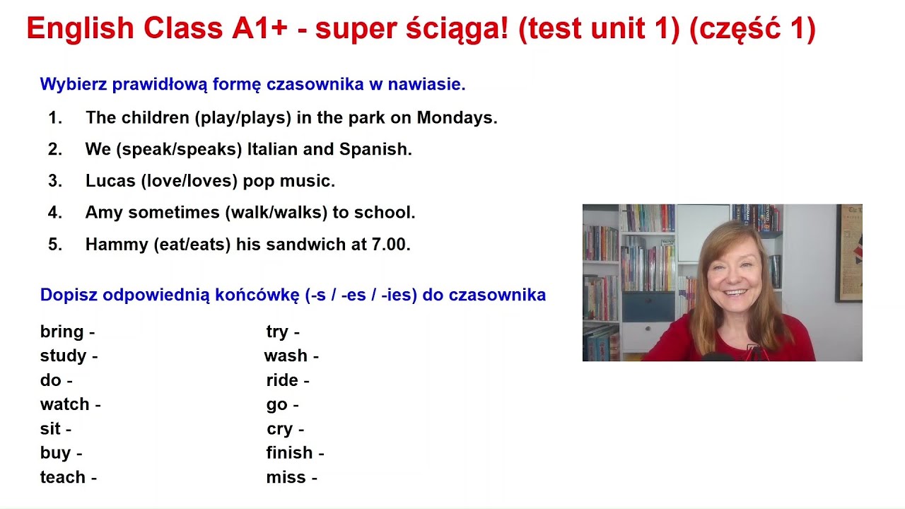 English Class A1+. Test unit 1 (part 1) - super ściąga !