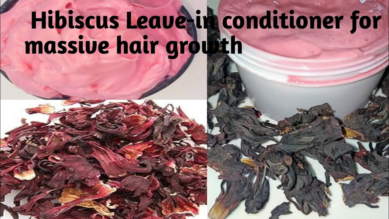 How to make Homemade Hibiscus Leave-in conditioner for massive hair growth.