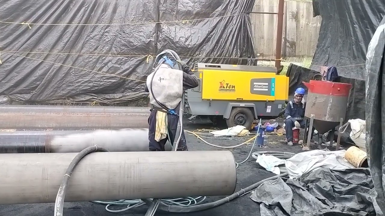 Pipe blasting 