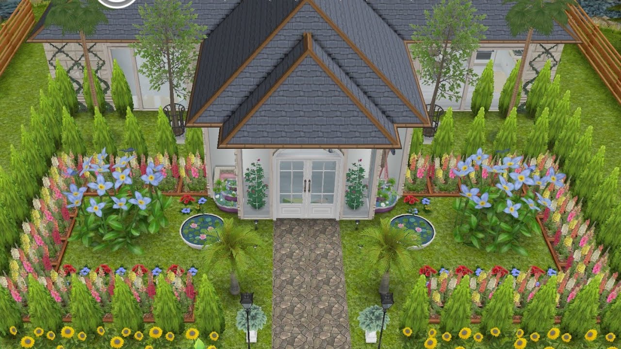 Garden House The Sims Freeplay | The Sims Freeplay House Design 🏠🪴🌺
