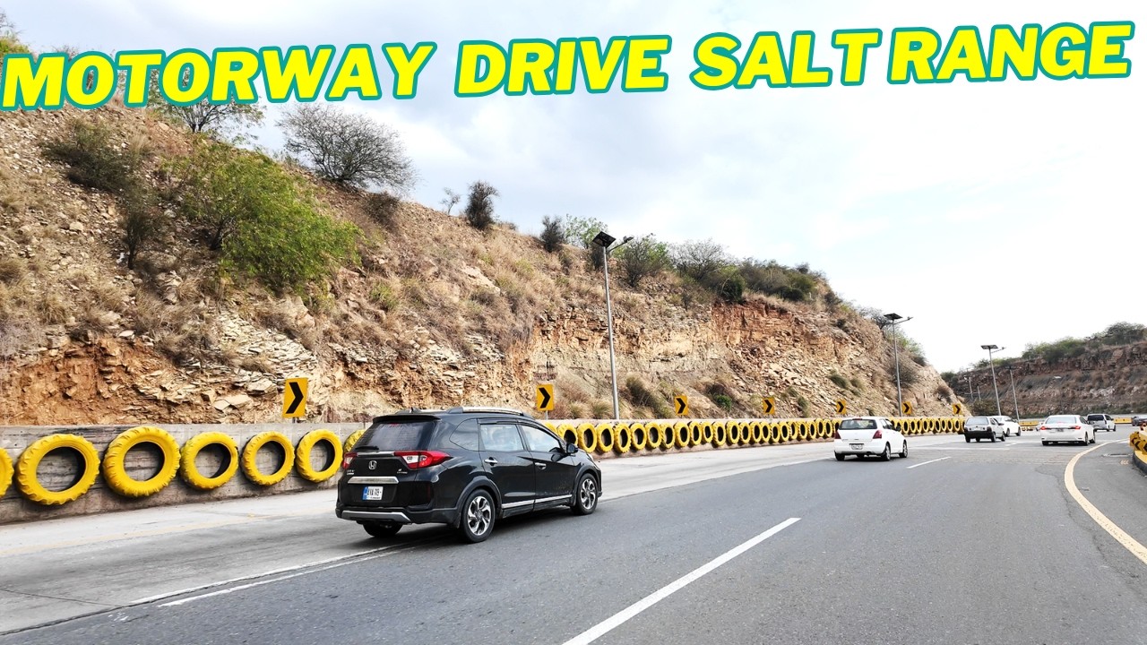M-2 Motorway Rain Drive Through Salt Range | Beautiful Weather & Pakistan Road Travel