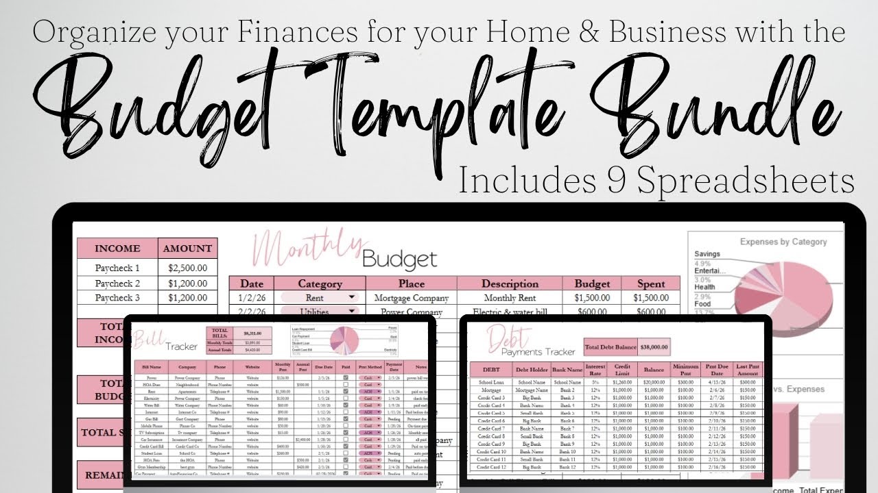 Набор шаблонов таблиц для составления бюджета — Google Sheets, Excel для составления бюджета семь...