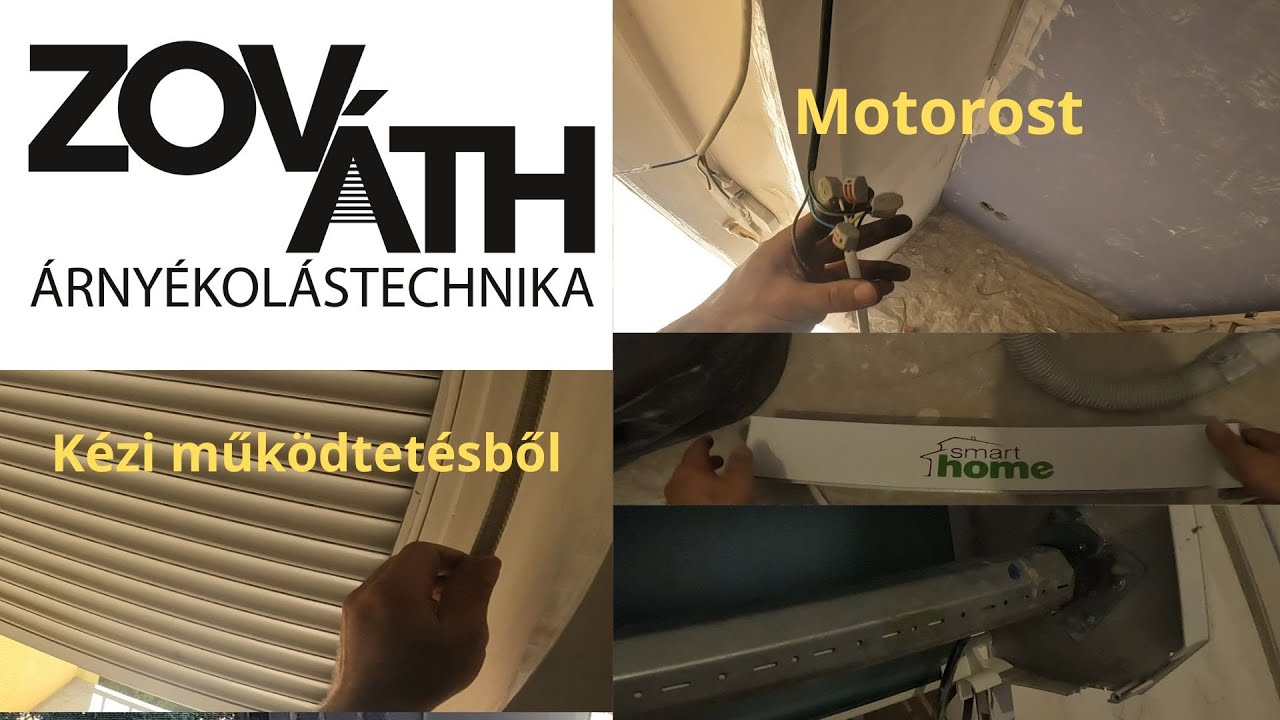 Redőny szerelés: Redőny motorizálása, gurtnis redőnyből motorost.