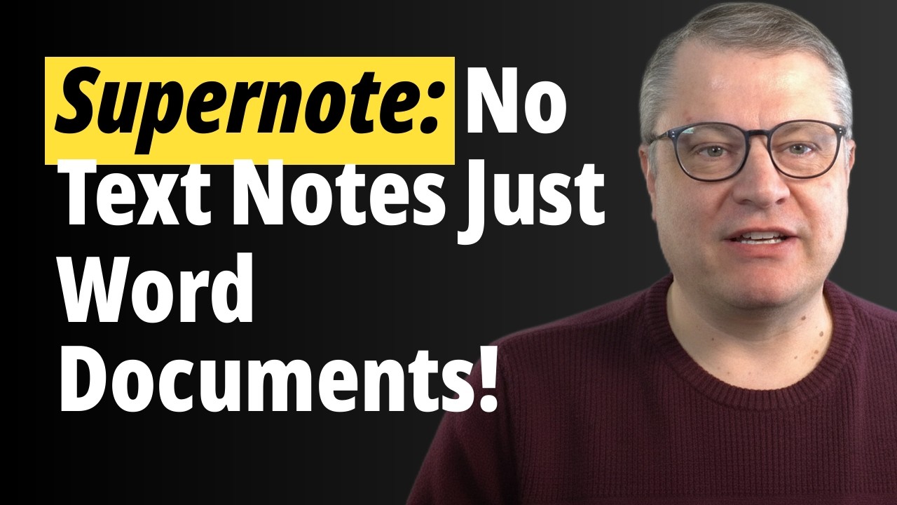 Supernote: No Text Notes Just Word Documents!