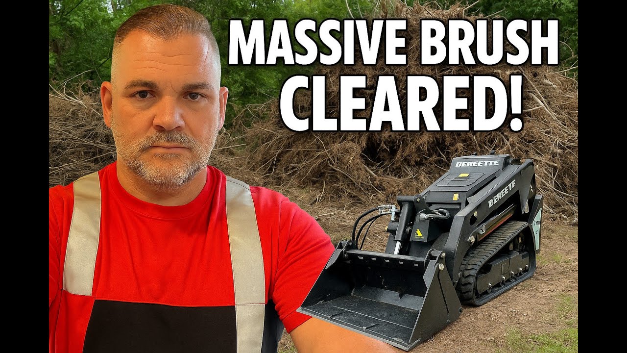 I Tackled MASSIVE Brush Piles w/ Derette V1000 Mini Skid— You Won’t Believe This Cleanup!