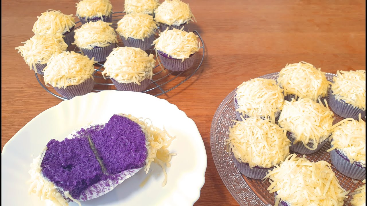 EASY Filipino Ube Ensaymada Cupcakes Recipe - Negosyo Ideas