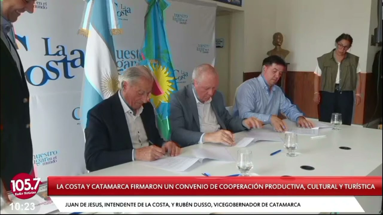 La Costa y Catamarca firmaron un convenio de cooperación productiva, cultural y turística