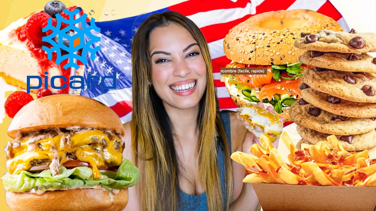 JE TESTE LA NOURRITURE AMÉRICAINE PICARD ! ( BURGER. , CHEESECAKE , MAC AND CHEESE , COOKIES )🍔🍰🍟