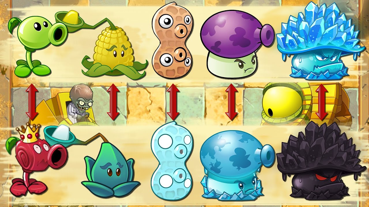 Hybrids vs. Regular Plants. Who will destroy Zombot Sphinx-inator faster?