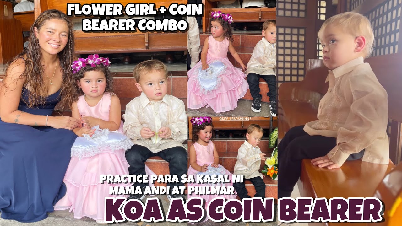 WEDDING PRACTICE PARA SA DALAWANG ANAK NI ANDI 😍 FLOWER GIRL & COIN BEARER COMBO SINA LILO AT KOA