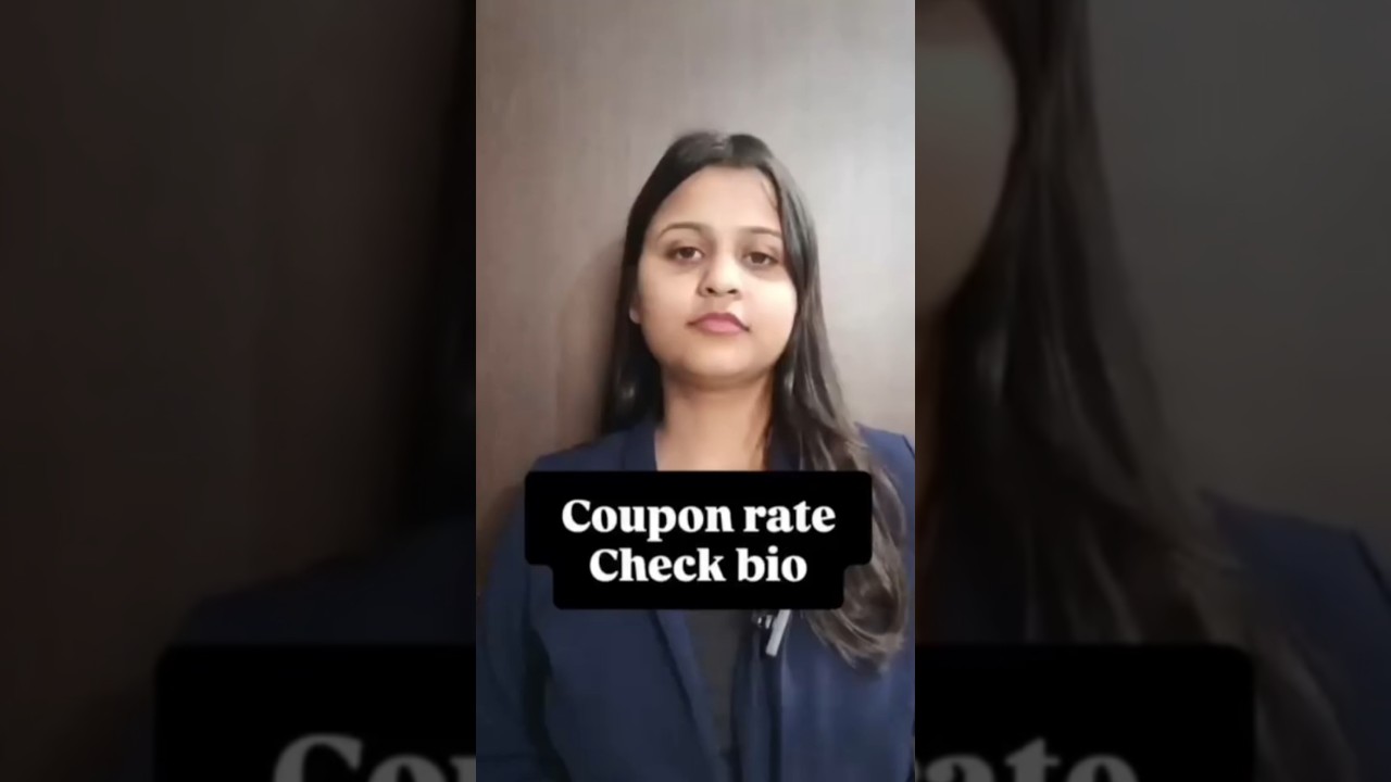 Coupon rate and yield to maturity📚 | Coupon rate of bond 