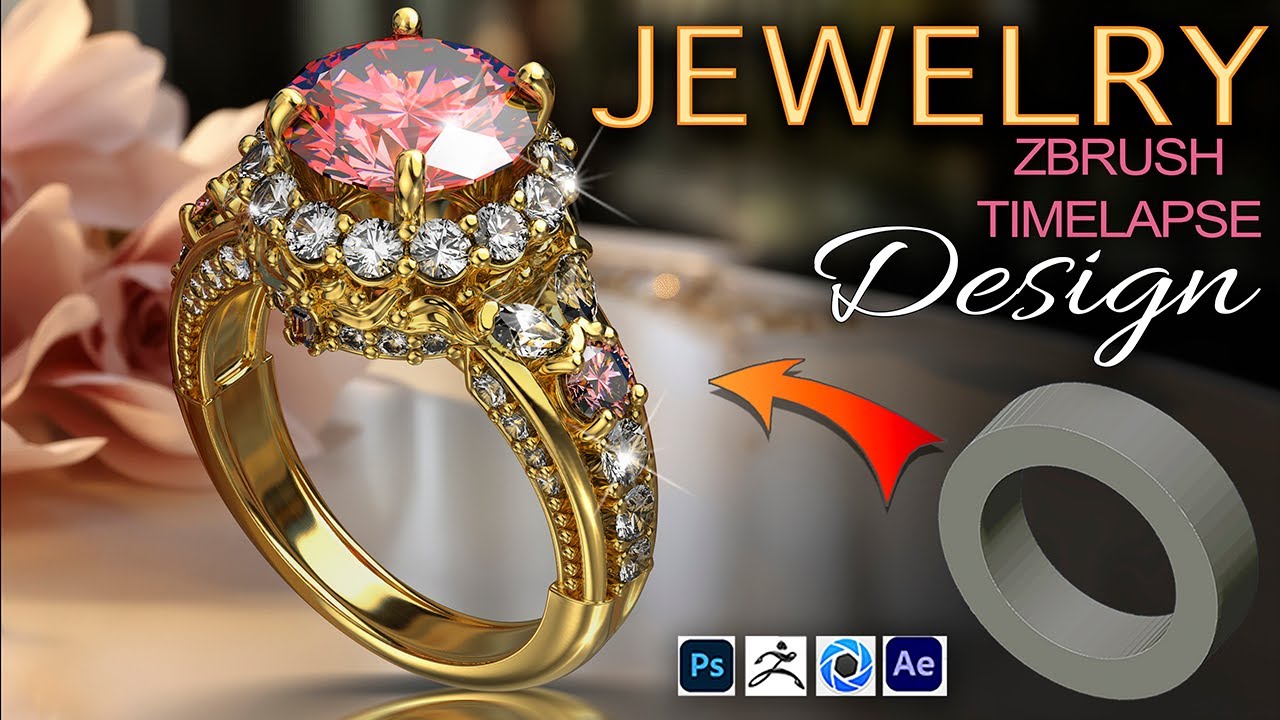 Jewelry, ring with pink Topaz gemstone.