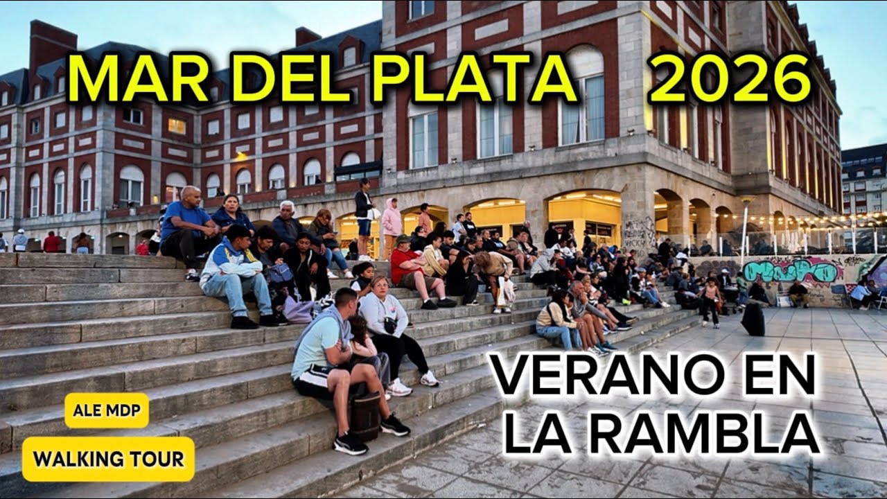 🚶Paseando en la RAMBLA 🔥TEMPORADA VERANO 2026 en MAR DEL PLATA 🇦🇷 Walking Tour