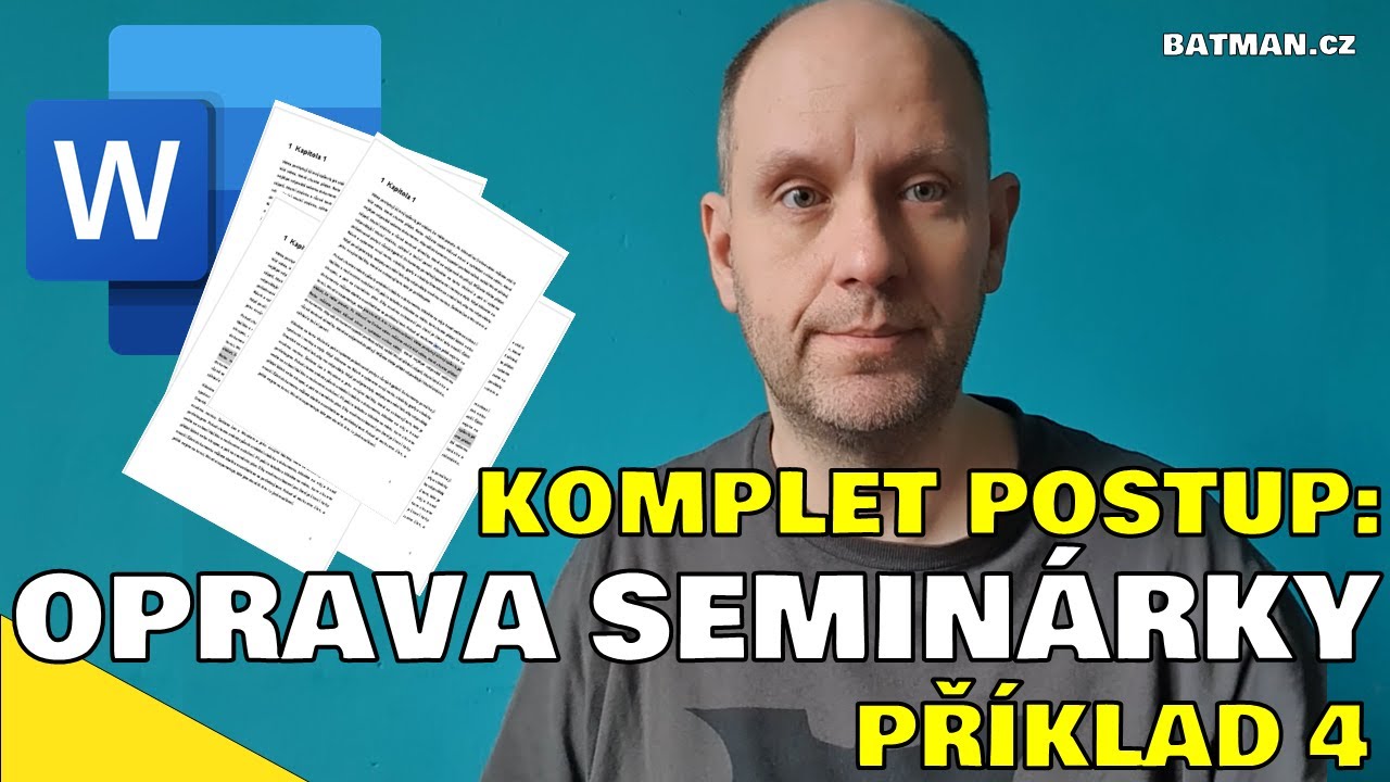 MS WORD - komplet editace úprava dokumentu (příklad 4)