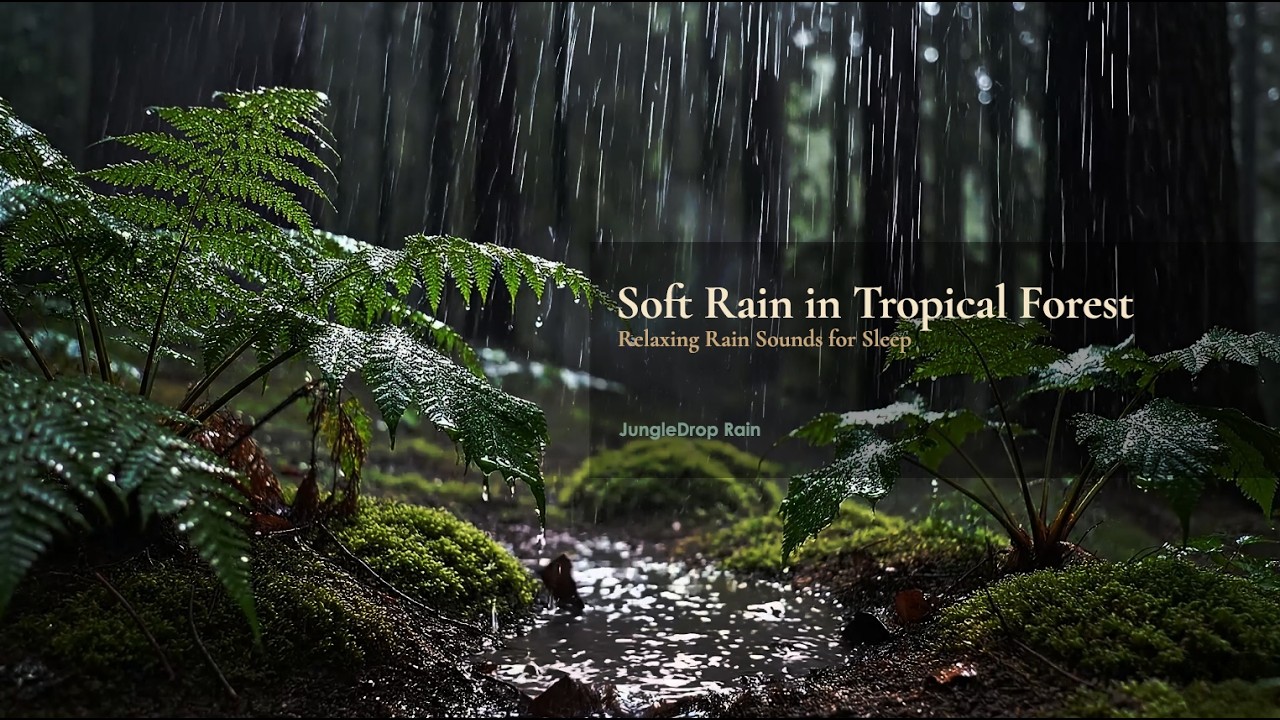 4 Hours ASMR Rain in Rice Fields 🌧️ Relaxing Rain Sounds for Sleep & Stress Relief