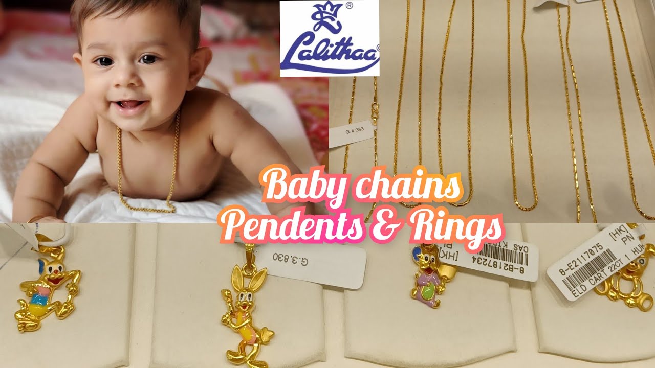 Lalitha Jewellers kukatpally baby chains pendents rings collection |kids chains in lalitha jewellery